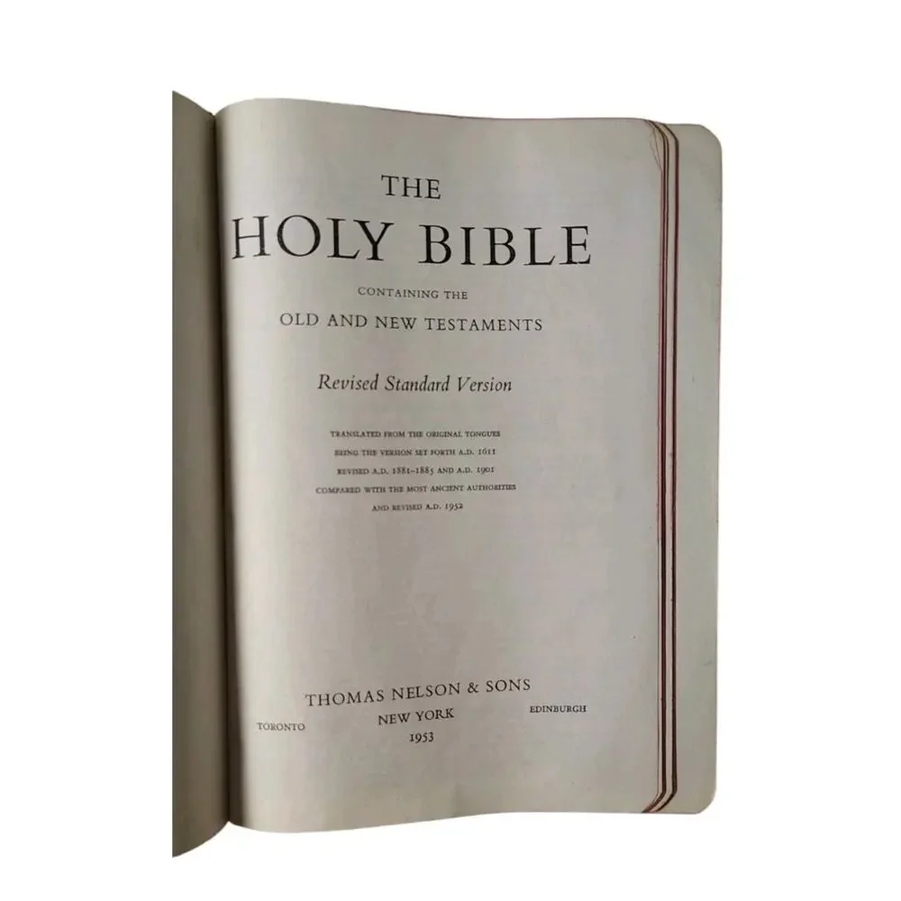 Holy Bible Book Revised Standard Version Thomas Nelson Vintage 1953 Illustrated